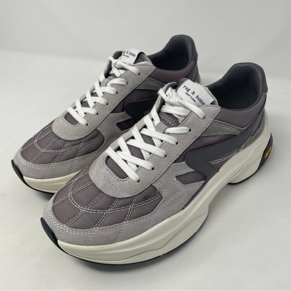 Rag & Bone RB Legacy Runner Sneakers in Grey Leather/ Suede - NWT - Picture 8 of 14